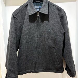 Polo Ralph Lauren Grey Wool Collared Jacket Coat